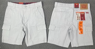 Levi's Youth Lot of 2 Gray Cargo Shorts (2) Identical Pairs Boy's Size 12 NWT - Image 1 of 4