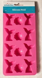 Way to Celebrate Hot Pink Meerjungfrau Silikonform Backen Antihaft NEU - Bild 1 von 3