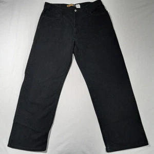 2002 Levis Silver Tab Fit 36x30 Low Loose Black Denim Jeans Vintage Y2K - Picture 1 of 13