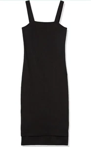 Abito tubino midi The Drop donna Amelia scollo quadrato con spalline bodycon - Foto 1 di 4