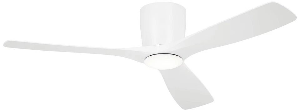 54" Kichler Volos Matte White LED Hugger Ceiling Fan - Image 1 of 1