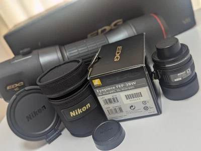 [Como nuevo en caja] Nikon EDG 85 VR Telescopio de campo FEP-38W 38x Ocular de Japón 6263 Foto 1 de 4