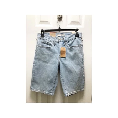 Levi's Shaping Bermuda Shorts NWT Womens Size 27 Jean Denim Light Wash - Image 1 of 4