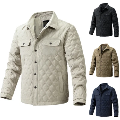 Mens Jackets Warm Men Casual Long Sleeve Business Lapel Thin Outwear Coat - Image 1 of 4