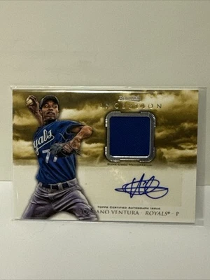 2013 Bowman Inception #AR-YV Yordano Ventura 蓝色球衣遗物签名 — 第 1/2 张图片