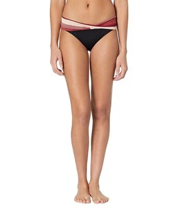 Robin Piccone 293756 Billie Twist Bottoms Black/Rose Combo Size SM (US 4-6) - Picture 1 of 2
