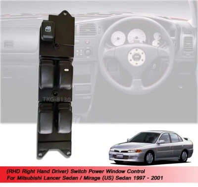 Interruptor de control de ventana eléctrica RHD para Mitsubishi Lancer / Mirage Sedán 1997-2001 Foto 1 de 4