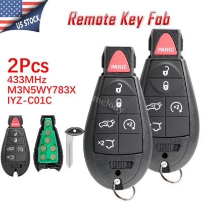 2 Remote Smart Key Fob 6B for Jeep Grand Cherokee 2008 2009 2010 2011 2012 2013 - Image 1 of 4