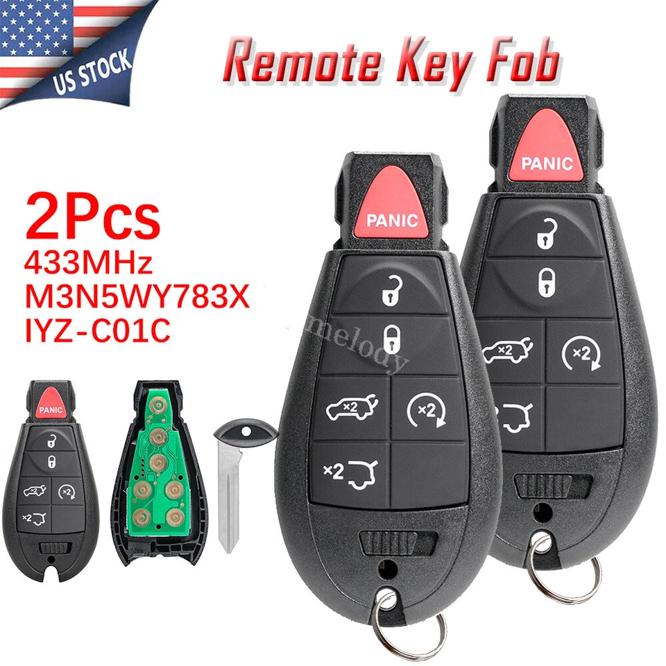 2 Remote Smart Key Fob 6B for Jeep Grand Cherokee 2008 2009 2010 2011 2012 2013 - Image 1 of 4
