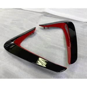 Black + RED For BMW 4-Series F36 F33 F32 4D Coupe Side Vent Fender Air Cover - Picture 1 of 7