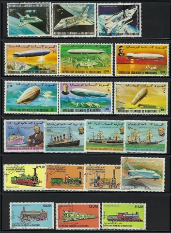Mauritania Collection of 20 Different Stamps Cover