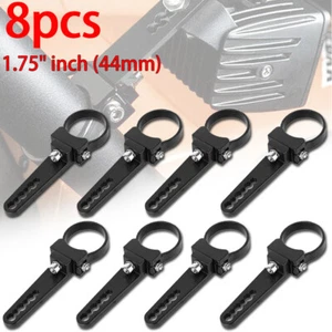 8x Mounting Brackets 1.75" 44mm Tube Clamps Bull Roll Bar LED Work Light Bar Pod - Picture 1 of 11