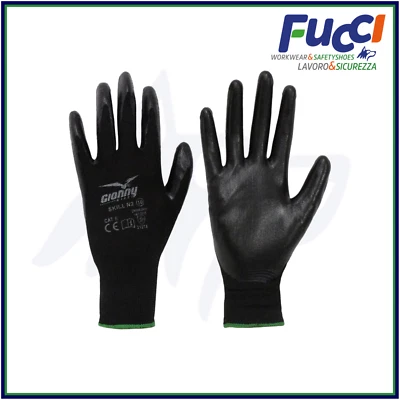 12 PAIA GUANTI DA LAVORO SPALMATI IN NITRILE PAYPER MISURA 7/8/9/10/11