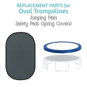 Oval Trampoline Replacement Parts: Jumping Mat, Safety Pad / Spring Cover - Picture 1 of 14