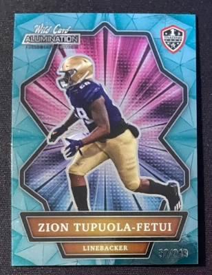 Zion TUPUOLA-FETUI 2021 Wild Card Alumination Collegiate Teal /249 #ANBC-85 - Image 1 of 2