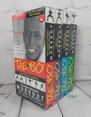 Billy Blanks Tae Bo Live! Set of 4 VHS Basic Instructional, Advanced, 8 Min 1998 - Image 1 of 4