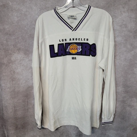 VINTAGE 90s Lee Sports Los Angeles Lakers Long Sleeve Sweatshirt Men L Kobe Cover