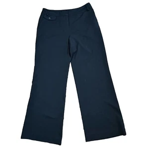 Apt 9 Stretch Maxwell Wide Leg Pants Size 10 Black Office Business Comfort Style - Picture 1 of 10