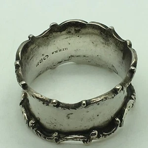 Birks Scroll Wave Border Sterling Silver Napkin Ring No Monogram - Picture 1 of 4