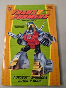 Vintage Transformers Generation 2 Autobot Activity Book Puzzles Mazes - Foto 1 di 6
