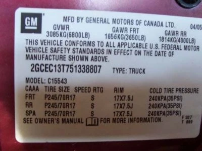 Husillo/nudillo delantero de pasajero para camioneta Sierra 1500 99-07 442423 Foto 1 de 4