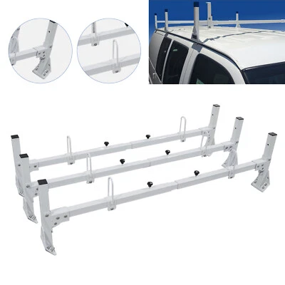 3 bar Ladder Cargo Roof Racks Steel 500Ib Fits Ford Econoline Van 1992 93-15 - Image 1 of 4