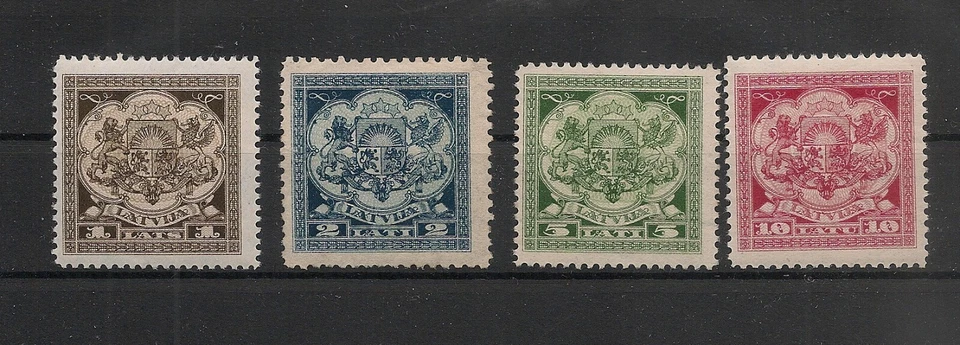 Latvia 1923 Arms Set Fine Mint Hinged - Image 1 of 1