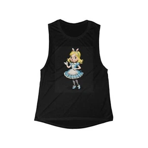 Gaslight Alice in Wonderland Women's Tank Top, Scoop Neck, Flowy Muscle Shirt, - Picture 1 of 5