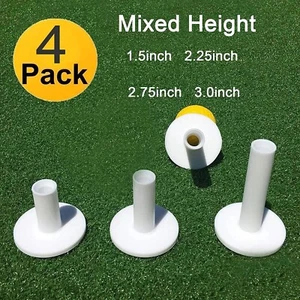 On Course Rubber Tees Multiple Size 4 Pack New (golf Driving Mat Range Tee) US - Picture 1 of 6