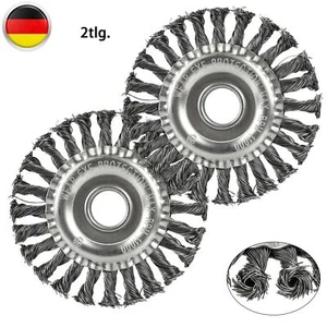 2X Ø125MM STAHLBÜRSTE DRAHTBÜRSTE GEZOPFT-KEGELBÜRSTE FÜR-FLEX WINKELSCHLEIFER - Bild 1 von 8