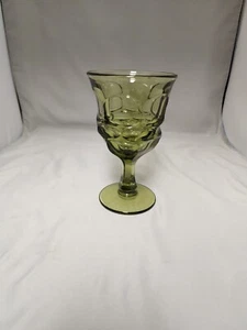 FOSTORIA GLASS ARGUS HFM GREEN 6 1/2" GOBLET - Picture 1 of 1