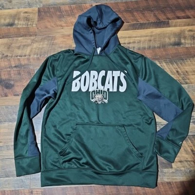 Ohio Bobcats Hooded Sweatshirt Russell Brand Men's Medium  - Image 1 of 4