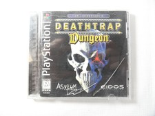 Deathtrap Dungeon Sony Playstation PS1 Complete Black Label Manual - Tested