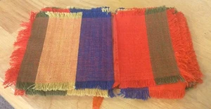 Vintage Seide Color Block Brücke Servietten (8) - Bild 1 von 1