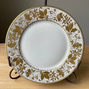 Vintage LE TALLEC 8 5/8" Encrusted Gold Leaf Rim Salad Plate - France - EUC - Picture 1 of 4