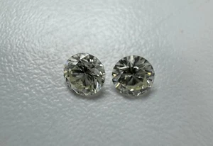 Pair Diamonds | SHAPE - Round | SIZE 0.45ct each | COLOR J | CLARITY - VS1 - Picture 1 of 7
