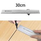 Woodworking Ruler with Slide Stop Layout Tool Portable Metric Track Ruler