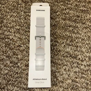 Samsung Galaxy Watch Athleisure Band Nylon Strap One Click M/l- Cream - Zdjęcie 1 z 2