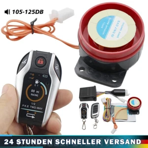 12V Motorrad Alarmanlage Motorstart 2 Funkfernbedienung Roller Moped Sicherheit - Bild 1 von 8