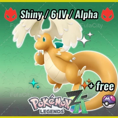 Dragonite Pokemon Legends ZA ⚫ Shiny 6 IV 🟢 Alpha ⚫ @ Master Ball - Image 1 of 3