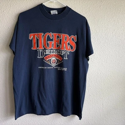 Detroit Tigers Tee Shirt Reprint Gift Fan Shirt  Navy Color  AN63564 - Image 1 of 2