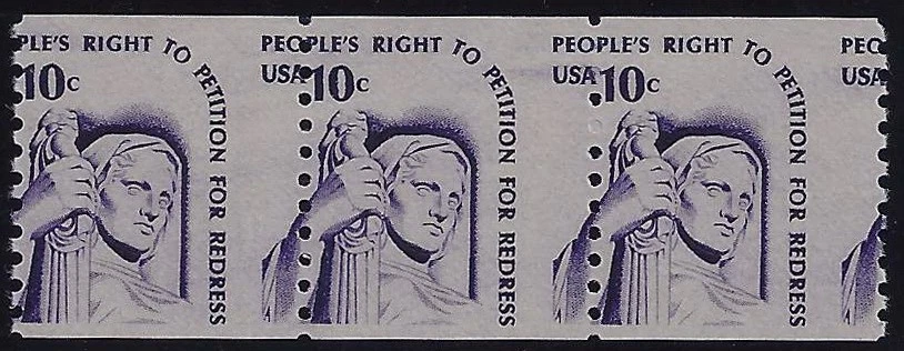 1617 Misperf Error / EFO Change of Design Error Strip of 3 Mint NH - Image 1 of 1