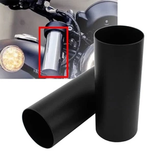 1 Paar schwarze Gabelabdeckung aus legierung, passend für Bobber 2018-2020 - Picture 1 of 9