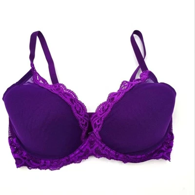 Sujetador Natori Plumas Figura Completa Con Aros Encaje Púrpura Talla 32DD Foto 1 de 4