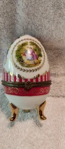 Porzellan Schmuck Ei " Deckeldose aus der Könglichen Manufaktur Koppenhagen - Bild 1 von 5