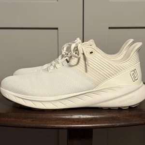 Women's FootJoy Flex XP Golf Shoes Cream + Beige + White Size 9 EUC Spikeless - Imagen 1 de 18