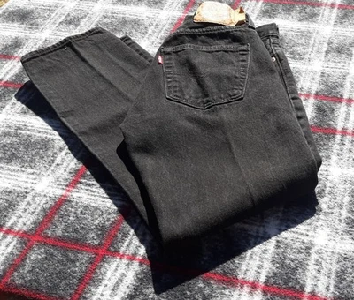 Levi's 501 Original fit Black Straight Leg Button Fly Jeans 28 x 30 - Image 1 of 4