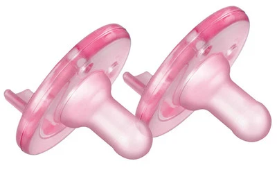 Paquete de 2 chupetes Philips Avent Soothie rosa grado hospitalario sin BPA 3 meses+ Foto 1 de 3