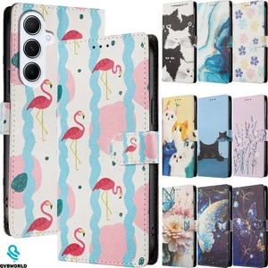 For Samsung A17 A07 A16 A36 A15 A54 A05 Case Painting Wallet Stand Phone Cover - Picture 1 of 22
