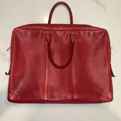 Louis Vuitton Porte-Documents Voyage - Cuero Epi Rojo Castilla Buen Estado Foto 1 de 4